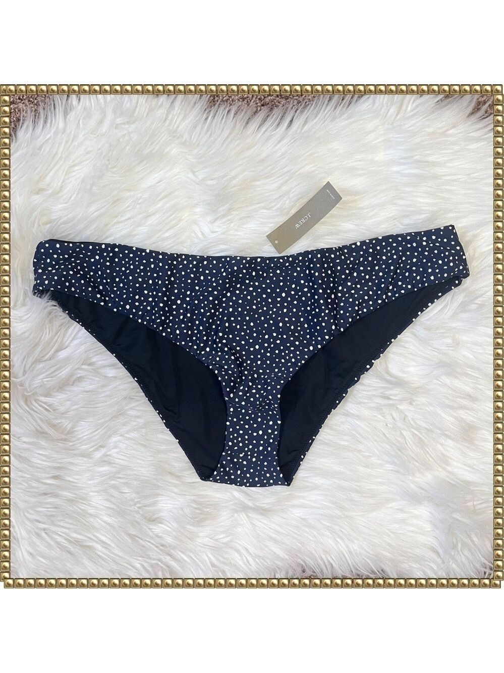 J Crew Navy Polka Dot Bikini Bottoms XXL
